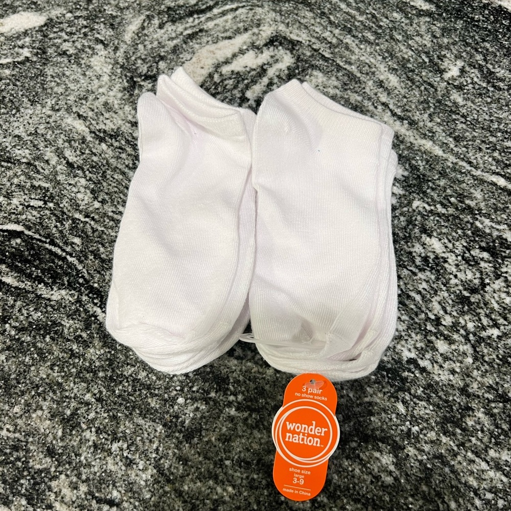 Wonder Nation Classic White Socks 5pair
